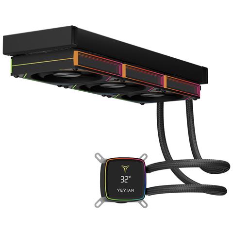 Sistema di raffreddamento a liquido AIO da 360 mm, 3 ventole Prism 7 ARGB PWM da 120 mm, 1800 RPM, display digitale, USB 2.0. - Foto 2