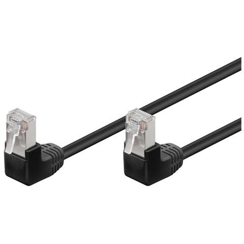 ICOC U5EB-100-BKA - Cavo di rete Patch Angolato 90° CCA Cat. 5e Nero UTP 10 m - Foto 1