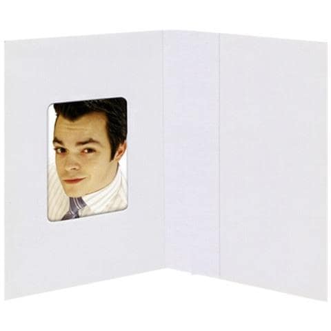 1x100 Daiber cartoncin. portafoto bianco opaco 38x58 mm - Foto 1