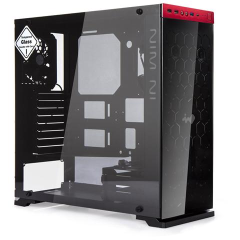 Case 805 Design Middle Tower ATX, Micro-ATX Colore Rosso Finestrato - Foto 1