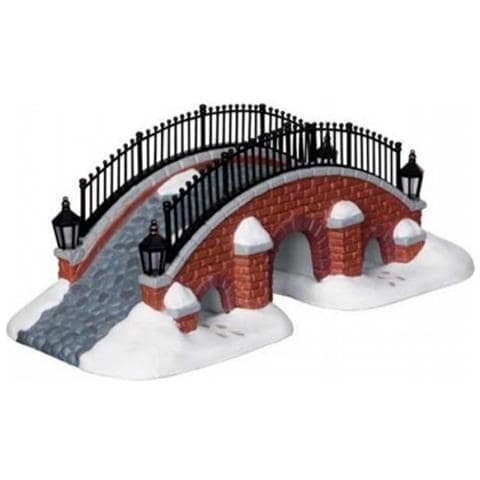 LEMAX Ponte Bianco Con Scalini Per Villaggi Natalizi: Plastic Foot Bridge, Modello 04158