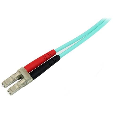 Cavo in Fibra Ottica Multimodale Duplex OM4 LC / LC - 100 Gb - 50/125 - LSZH - Turchese da 2m - Foto 3