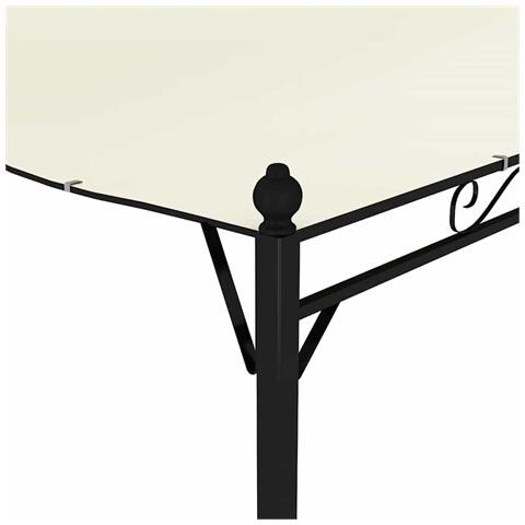 Gazebo in Tessuto Bianco Crema - Foto 6