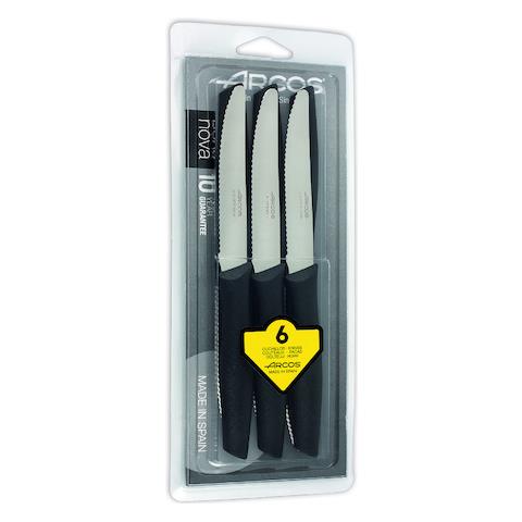 Serie Nova - Set Di Coltelli Da Tavola - Lama Acciaio Inossidabile Nitrum 110 Mm - Manico Polipropilene Colore Nero - Foto 1