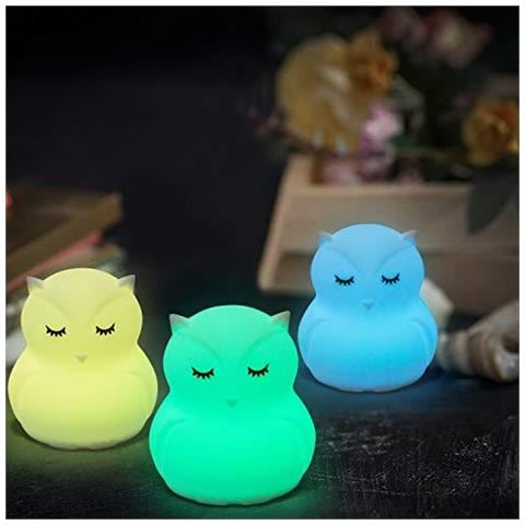Luce Di Notte Per I Bambini Lampada Da Comodino Per I Bambini Lampada Scuola Materna Del Bambino Per Lallattamento Al Seno Sicuro Pausa Resistente Cura Degli Occhi Luminosit Regolabile E Colori Touch Control Bambino Regalo Camera Da Letto - Foto 2