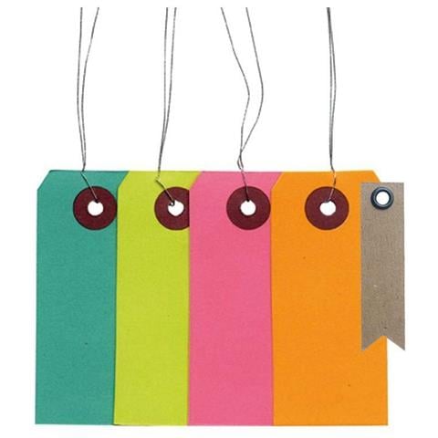 Etichette A Colori Con Fil Di Ferro + 20 Etichette Kraft Con Gagliardetto - Foto 1