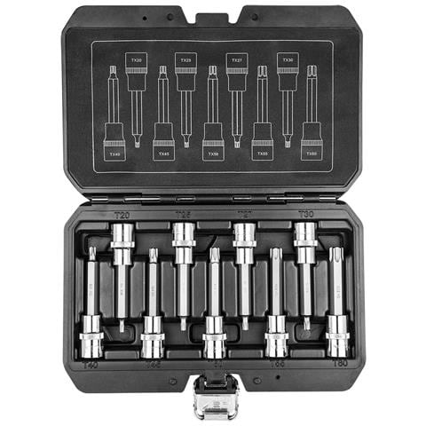 Set Bussole Torx 9 Pz, 100mm, Attacco 1/2 Acciaio S2 - Foto 2