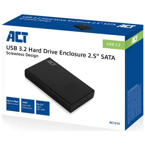 AC1215 contenitore di unità di archiviazione Box esterno HDD /SSD Nero 2.5" - Foto 2