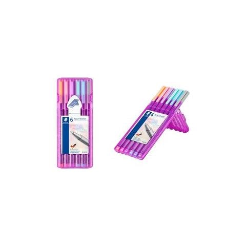 Fineliner Triplus Pastel, 6er Etui Strichstrke: 0,3 Mm, Dreieckig, Dry Safe, In Patentierter - 1 Stck (334 Sb6 Pa) - Foto 1