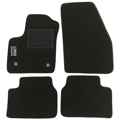 Tappetini Auto Compatibili Per Meriva | Tappeti Sagomati | In Moquette Nera | Logo Ricamato Battitacco E 2 Clip Di Fissaggio | Accessori Interni - Foto 1