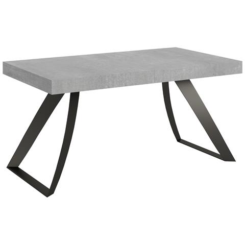 Tavolo Allungabile 90x160/420 Cm Proxy Telaio Antracite - Cemento - Foto 6