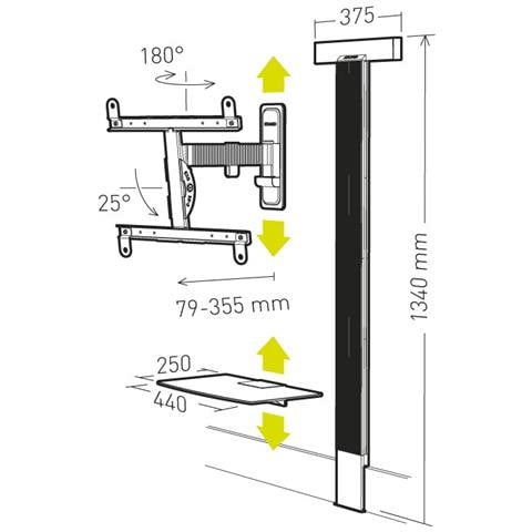 EXOSTAND 400 190,5 cm (75") Nero, Titanio - Foto 14