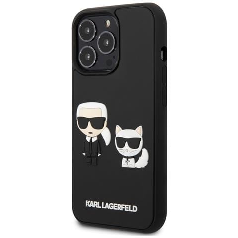 Cover Per Iphone 13 Pro Max 3d Rubber Karl & Choupette, Nero - Foto 1