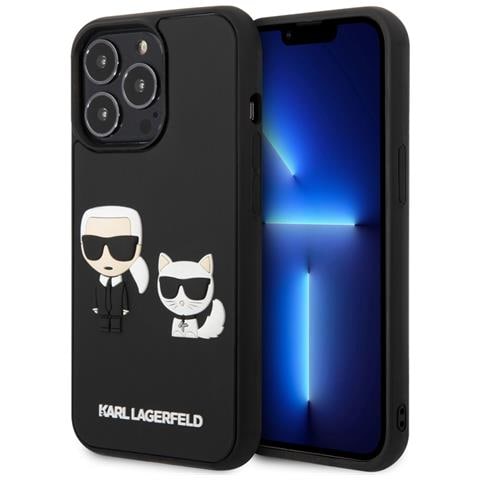Cover Per Iphone 13 Pro Max 3d Rubber Karl & Choupette, Nero - Foto 2