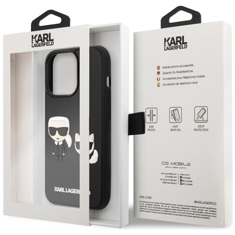 Cover Per Iphone 13 Pro Max 3d Rubber Karl & Choupette, Nero - Foto 3