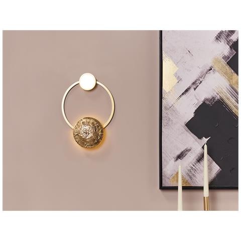 Lampada Da Parete A Led Ponuga Metallo Oro - Foto 1