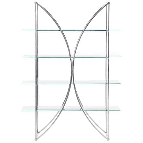 Mobile Con 4 Ripiani Hollow Metallo 175 Cm Argento - Foto 2