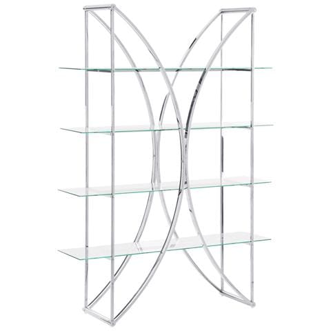 Mobile Con 4 Ripiani Hollow Metallo 175 Cm Argento - Foto 6