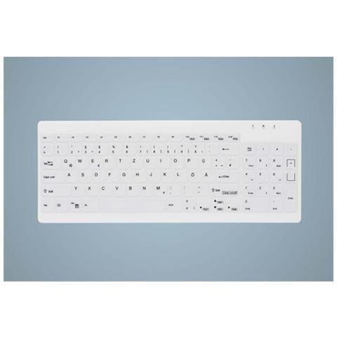 Tastiera Cablato AK-C7012F-UVS-W/GE per Casa e Ufficio (Layout Tedesco) Colore Bianco - Foto 1