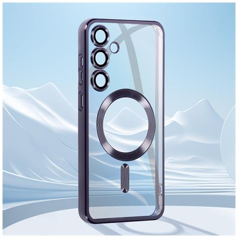 Cover Magsafe Per Samsung S24 Plus In Silicone Bordo Cromato - Foto 2