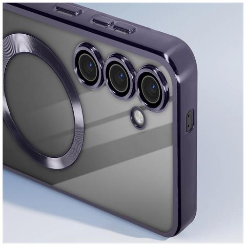 Cover Magsafe Per Samsung S24 Plus In Silicone Bordo Cromato - Foto 5