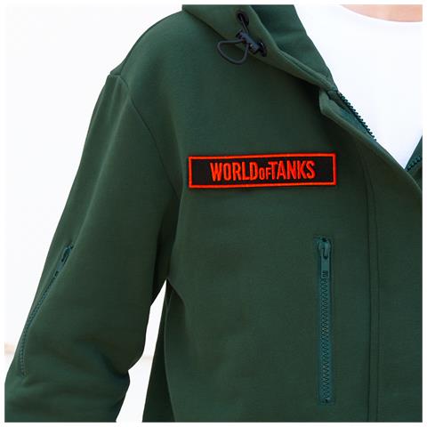 World Of Tanks - Felpa Con Cappuccio E Toppe (verde | 2xl) - Foto 2