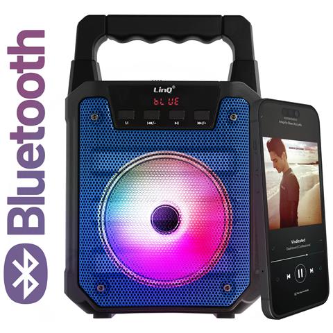 Altoparlante Luminoso Blu Bluetooth Compatibile Con Microfono, - Foto 5