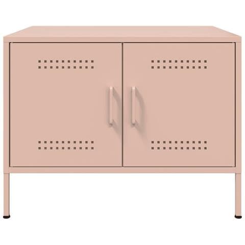 Tavolino da Salotto Rosa 68x50x50,5 cm in Acciaio - Foto 10