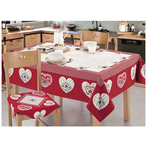 Tovaglia Copritavolo Tavola Fantasia Tirolese Disegno Ortles Made Italy 140x240 Ortles - Foto 1