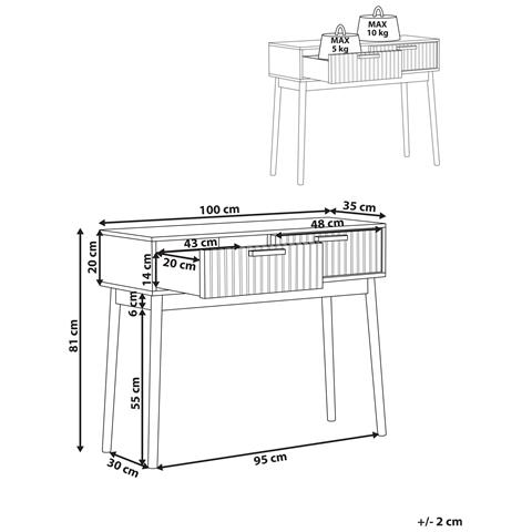 Tavolino Consolle Lynwood Marrone Chiaro - Foto 7
