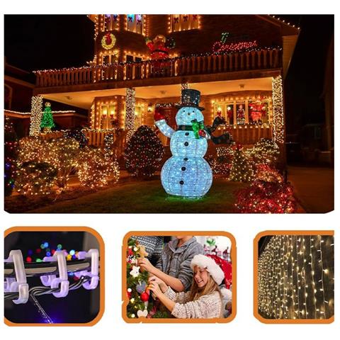 Confezione Da 50 Ganci Per Luci A Corda Per Esterni Per Appendere Luci A Corda Transparent - Foto 6