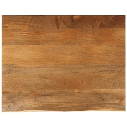 Piano Tavolo Bordi Vivi 90x80x3,8 Cm In Legno Massello Di Mango - Foto 1