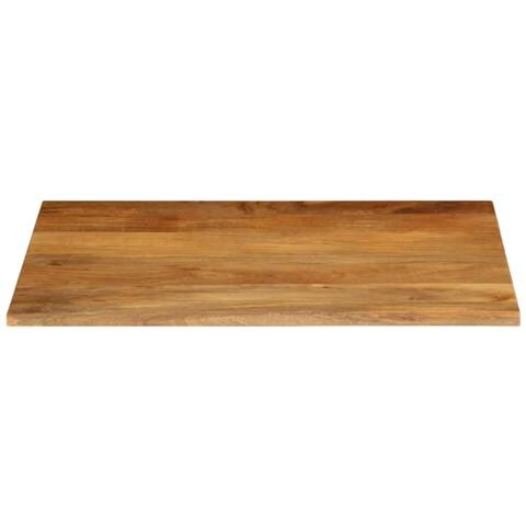 Piano Tavolo Bordi Vivi 90x80x3,8 Cm In Legno Massello Di Mango - Foto 3