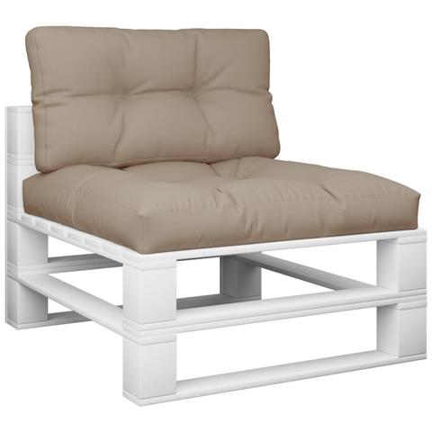 Cuscini Per Pallet 2 Pz Tortora In Tessuto - Foto 3