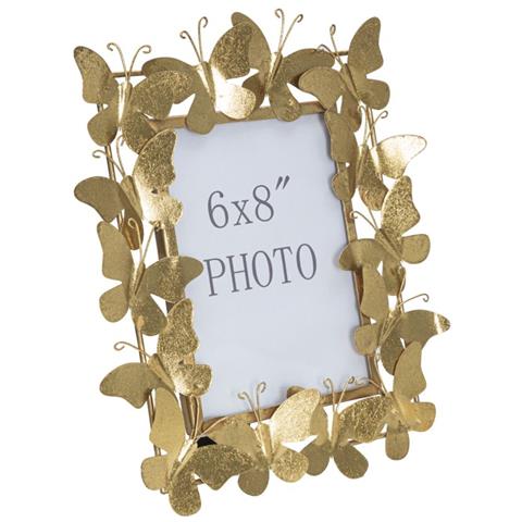 Portafoto Farfalla 24 - Oro - Metallo - 28x11,5x30,5 Cm - Foto 1