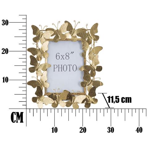 Portafoto Farfalla 24 - Oro - Metallo - 28x11,5x30,5 Cm - Foto 6