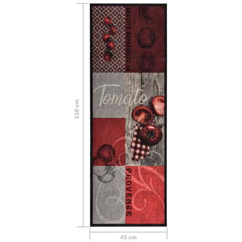 Lusso Casadino -  Tappetino Da Cucina Lavabile Pomodori 45x150 Cm - Foto 6