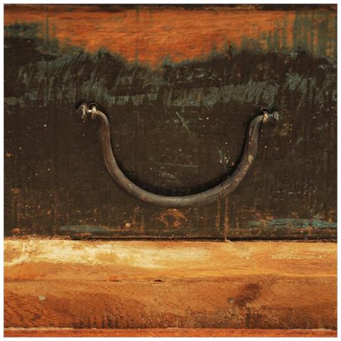 Lusso Casadino -  Tavolino Da Caffè Con Stoccaggio Vintage In Legno Di Recupero - Foto 8