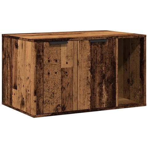 Recinto Lettiera Gatti Legno Vecchio 80x50x45 cm in Truciolato - Foto 1