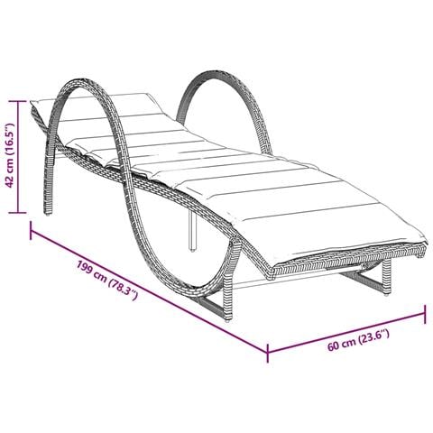 Lettini Prendisole 2 pz con Cuscini Grigio Chiaro in Polyrattan - Foto 9
