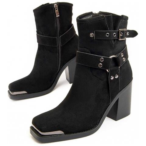 Stivaletto Con Tacco Town Nero Nero Materiale Sintetico E Tessile - Foto 1