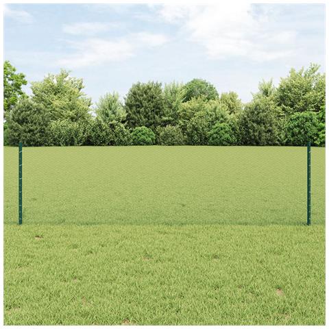 Posti da Recinzione 11 pz U-Channel Verde 60 cm Acciaio, Recinzione Esagonale Verde 0.6x50 m Acciaio - Foto 2