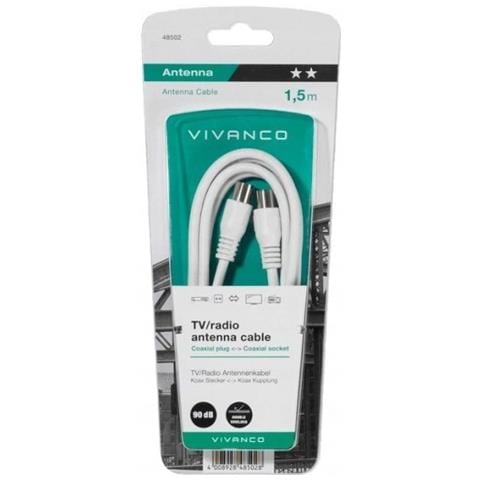Vivanco Cavo Antenna 1.5m. 90db Bianco Modello 48502 Wt - Gn - Foto 4