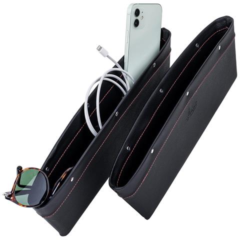 Organizzatore In Pelle Per Spazio Sedile Auto - Riempitivo Laterale Console Premium E Scatola Portaoggetti - Foto 2