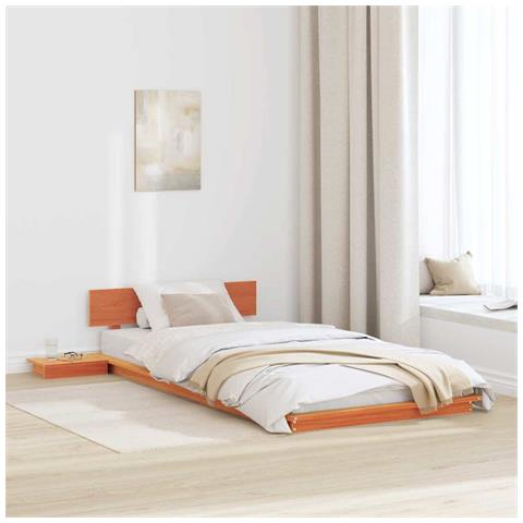 Struttura del letto Marrone 90 x 190 cm legno - Foto 2