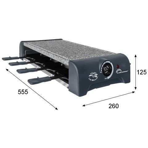 Raclette Grill Per 8 Persone, 1300w + Pietra Per Grigliare - 8751 - Foto 2