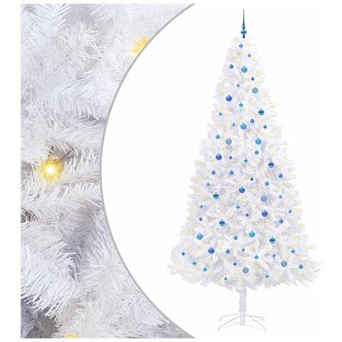 Albero di Natale artificiale Bianco 300 cm PVC e Acciaio - Foto 1