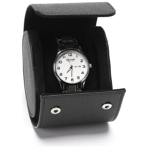 Custodia Da Viaggio Singola Per Orologi In Pelle Pu Portatile Black - Foto 2