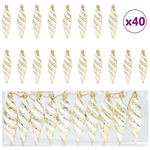 Palla a spirale di Natale 40 pcs Oro Plastica - Foto 1
