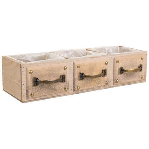 Cassetto In Legno Marrone 45x15x10,5h - Foto 1